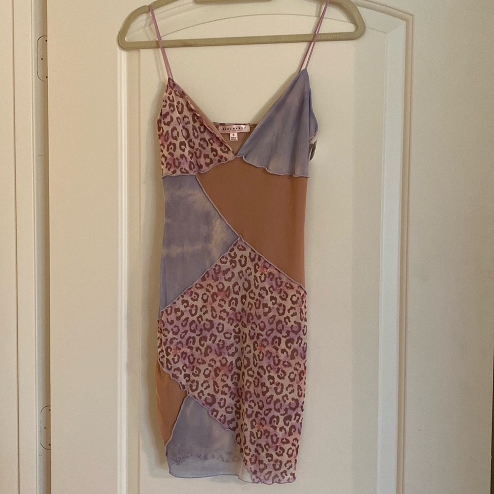 Patchwork mini dress